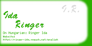 ida ringer business card